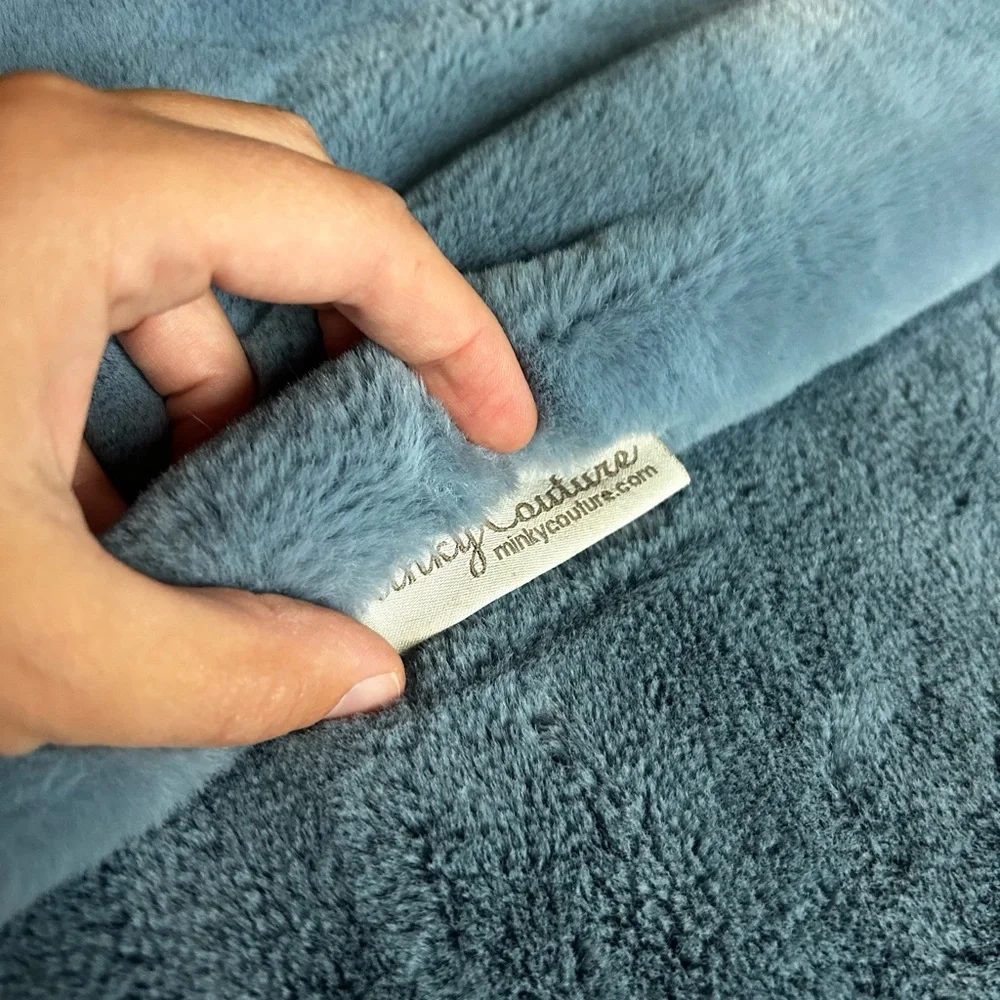 Light Blue Travel Minky Couture Blanket